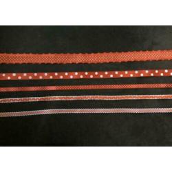Rood lint polkadot stipjes satijnlint met kant lintjes