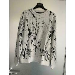 D1120 Nieuw: trui maat M=48/50 pullover pull zwart/wit