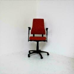 BMA Axia: Oranje Stof, Hoge Rug. Bureaustoelen/Burostoel.