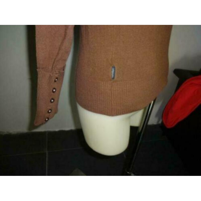 D4A Cavallaro Napoli bruine trui lange machette knoopjes M