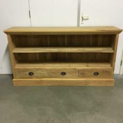 Boekenkast - 3 lades - 2 planken - massief Teak - TTM Wonen