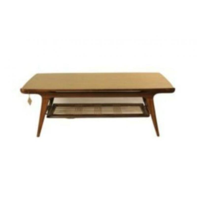 vintage salontafel tafel midcentury jaren 60 70 rotan