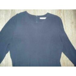 Nieuw donkerblauwe jurk lange mouw & Other Stories L 42