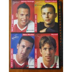 ajax spelerskaarten uit 2002-2003
