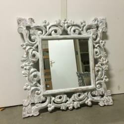 Barok Spiegel - houten lijst - 60 x 60 cm - Bij TTM Wonen