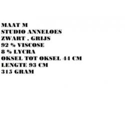 Maat m - studio anneloes - zwart/grijs geprint