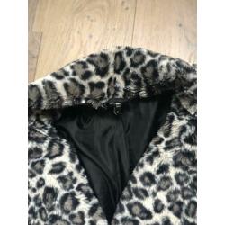 Leuk teddy/bont jasje Luipaard print maat M