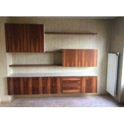 Groot vintage wandsysteem wandkast jaren 60 70 design retro