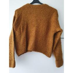 Weekday geel/bruine trui maat S