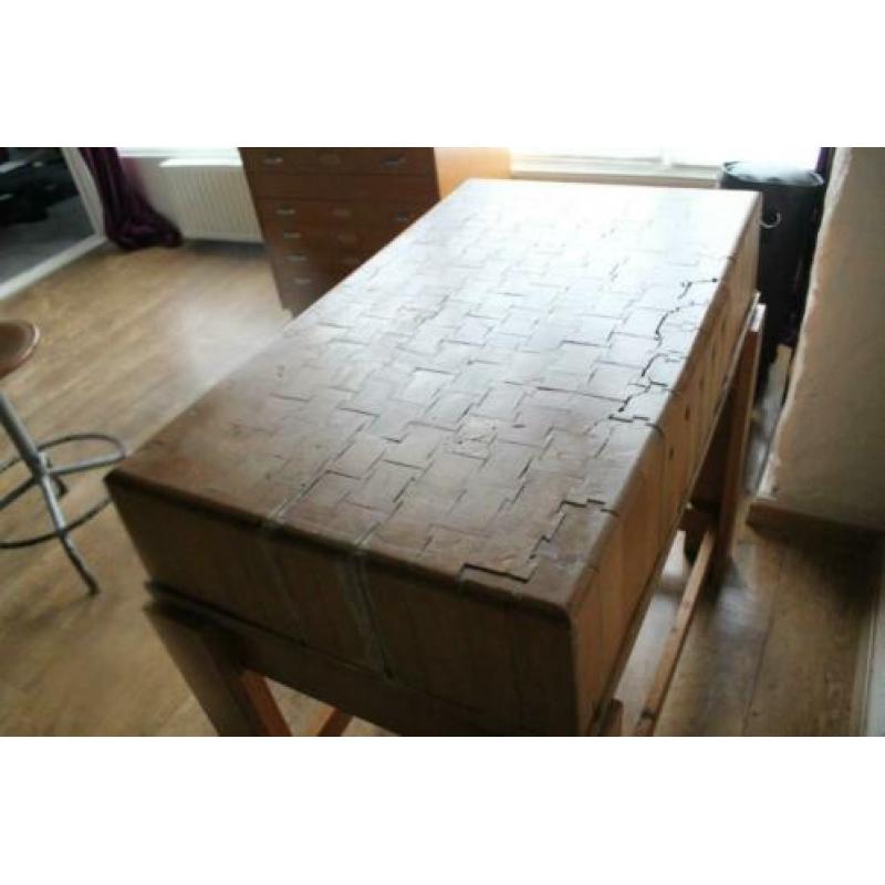 Hakblok Slagersblok Vintage Groot Antiek