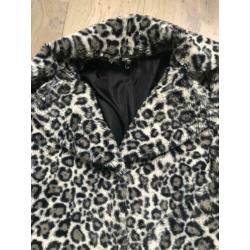 Leuk teddy/bont jasje Luipaard print maat M
