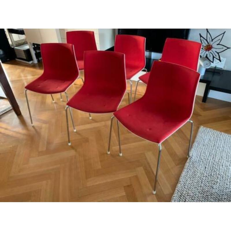 6 Arper Catifa 46 design stoelen, mooi!