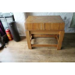 Hakblok Slagersblok Vintage Groot Antiek