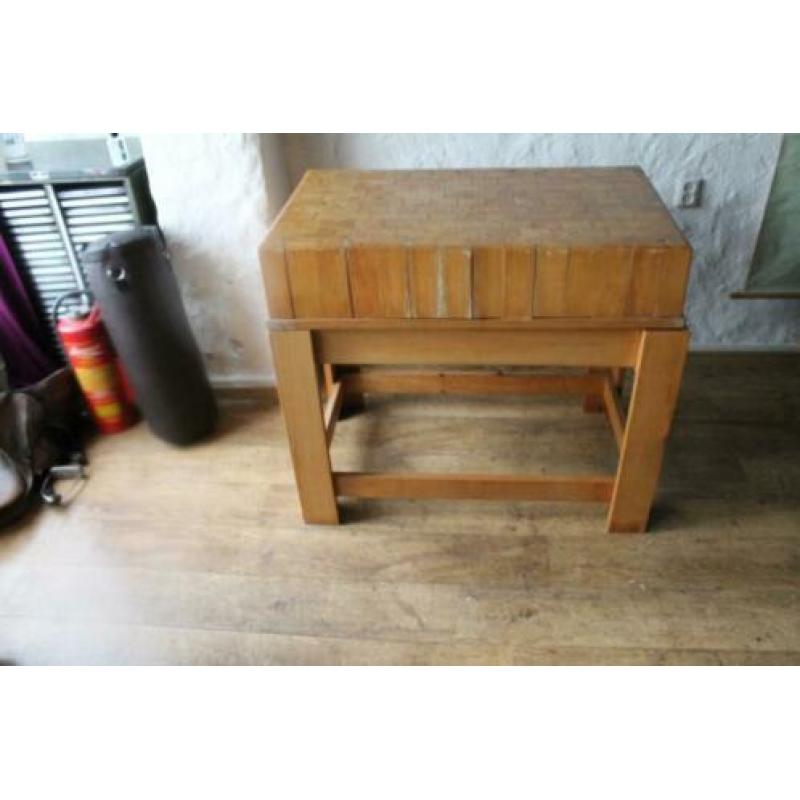 Hakblok Slagersblok Vintage Groot Antiek