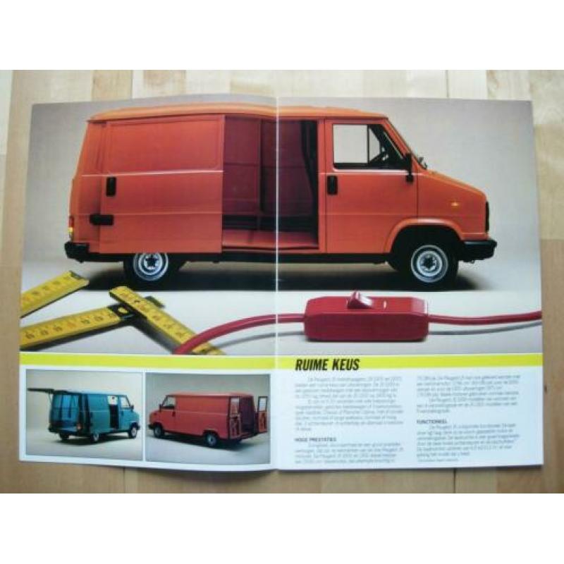 Peugeot J5 Bestel Brochure 1985 - Bestelwagen