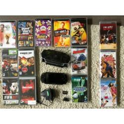 Sony PSP Spelcomputer + games spellen playstation portable