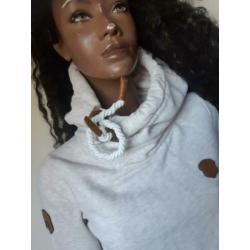 Nakateno trui beige bruin maat M