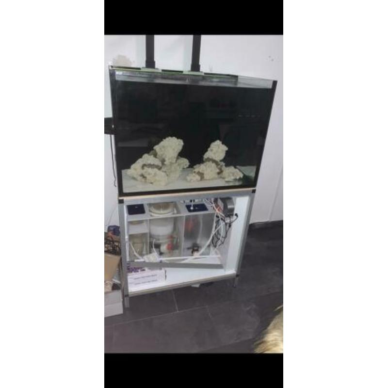 zeeaquarium diamond rimless 80x60x60 met tmc sump
