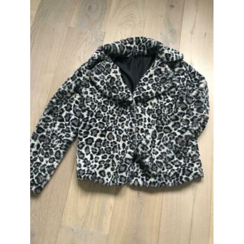 Leuk teddy/bont jasje Luipaard print maat M