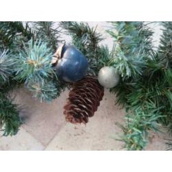 Kerstslinger "Blauwspar" Gedecoreerd Lengte: 3.60 m Nieuw