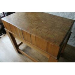 Hakblok Slagersblok Vintage Groot Antiek