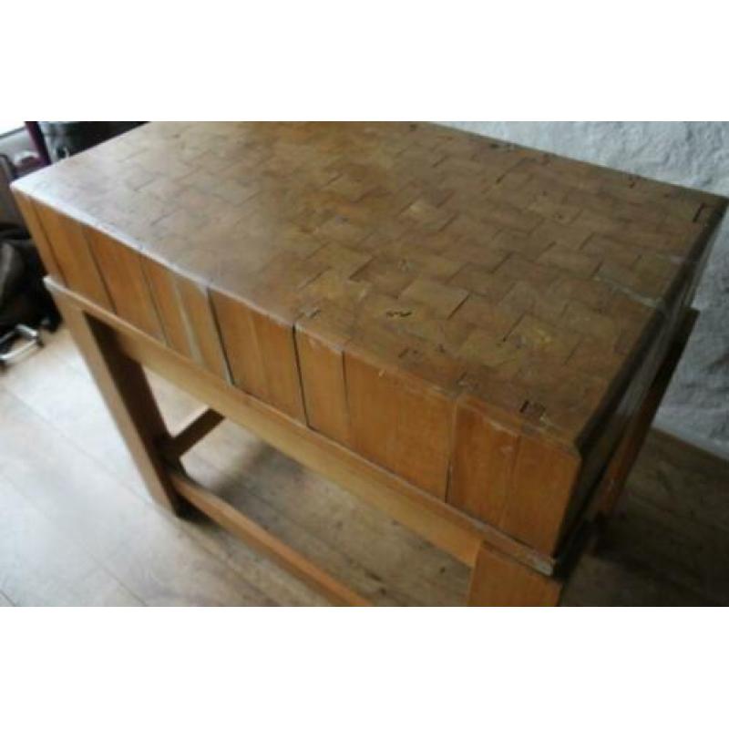 Hakblok Slagersblok Vintage Groot Antiek