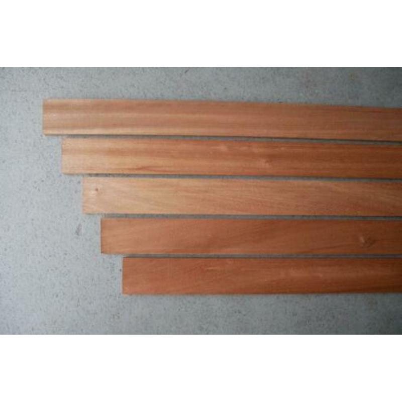 Mahonie Hardhouten Latten: 10 x 43 x 2400 mm - Geschaafd!