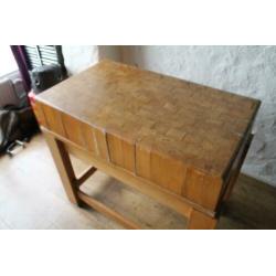 Hakblok Slagersblok Vintage Groot Antiek