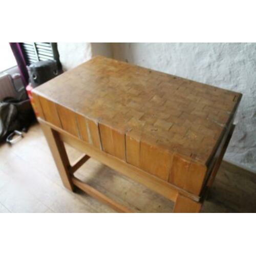 Hakblok Slagersblok Vintage Groot Antiek
