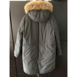 Grijs groene dames parka winterjas Airforce XL
