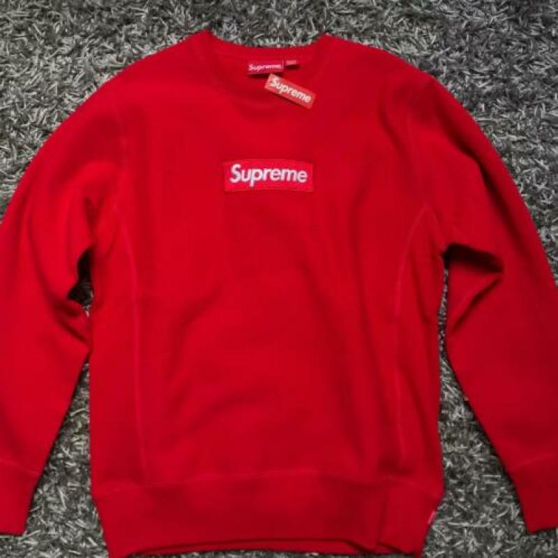 Supreme Box Logo Crewneck Red FW15