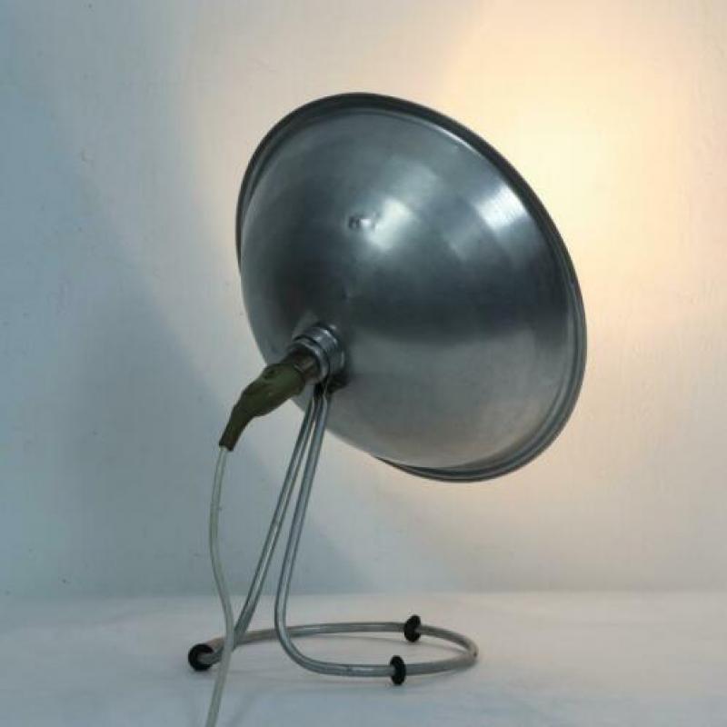 Vintage Industriele Tafellamp Aluminium