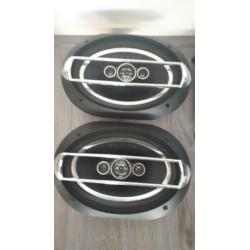 Auto speakerset. Caliber en Punch.