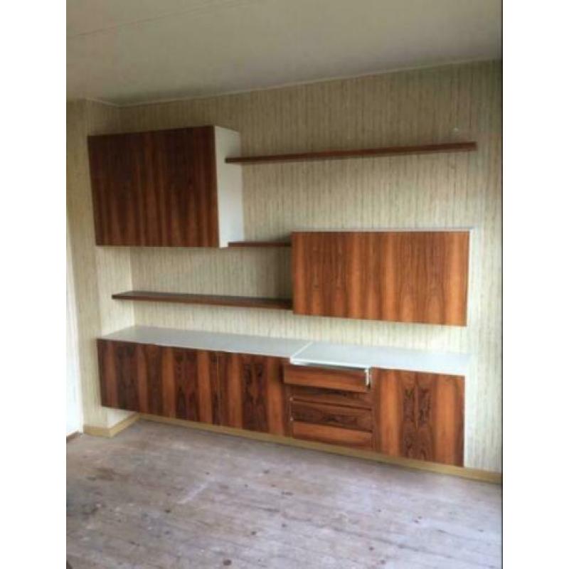 Groot vintage wandsysteem wandkast jaren 60 70 design retro