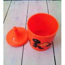 Wattenpotjes oranje rood Vintage Retro