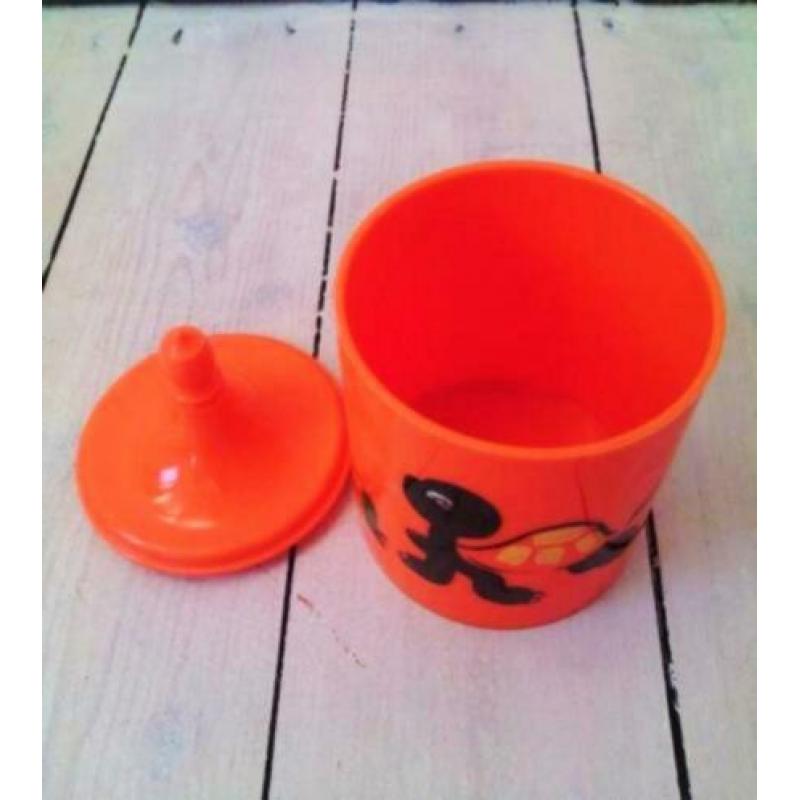Wattenpotjes oranje rood Vintage Retro