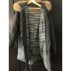 Grijs groene dames parka winterjas Airforce XL