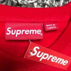Supreme Box Logo Crewneck Red FW15