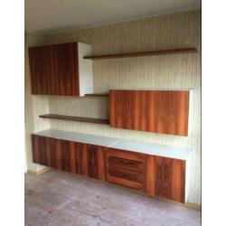 Groot vintage wandsysteem wandkast jaren 60 70 design retro