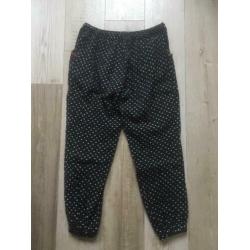 Lounge- of pyamabroek Esprit - zwart met hartjes - mt L