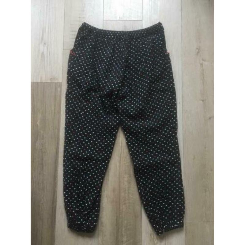 Lounge- of pyamabroek Esprit - zwart met hartjes - mt L