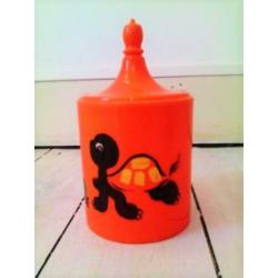 Wattenpotjes oranje rood Vintage Retro