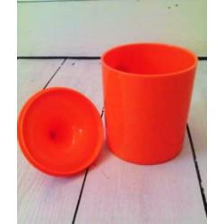 Wattenpotjes oranje rood Vintage Retro