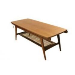 vintage salontafel tafel midcentury jaren 60 70 rotan