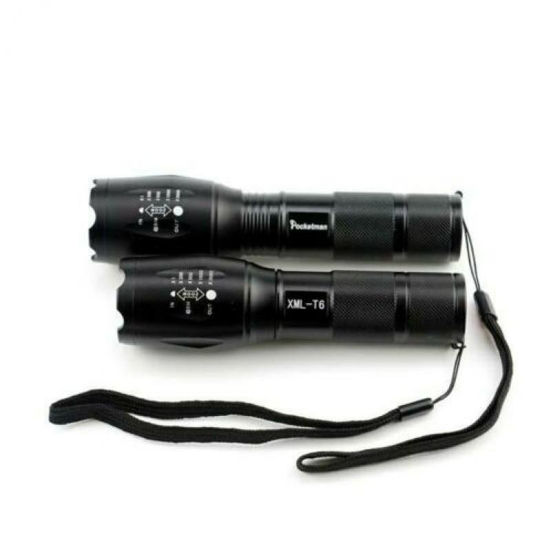 Te koop super felle led cree zaklamp 3800 lumen q250 nieuw