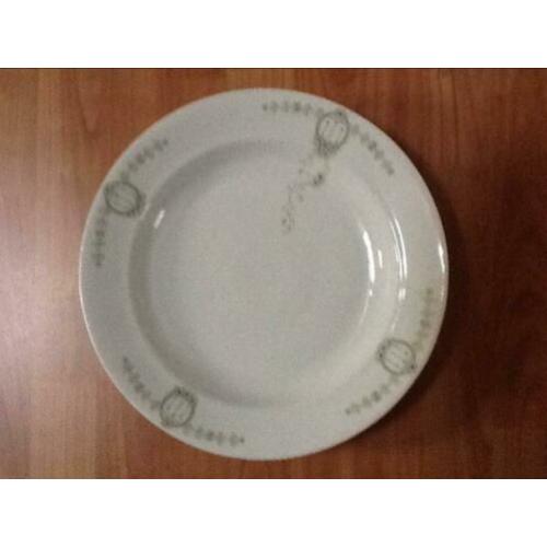 Vintage groot bord/serveerschaal 33 cm doorsnede