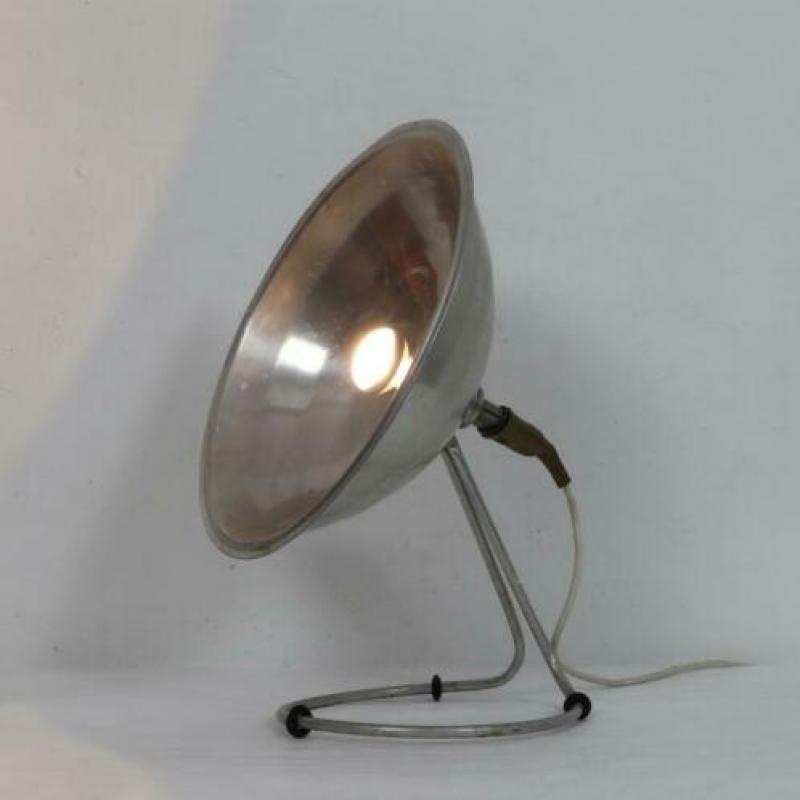 Vintage Industriele Tafellamp Aluminium
