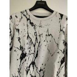 D1120 Nieuw: trui maat M=48/50 pullover pull zwart/wit