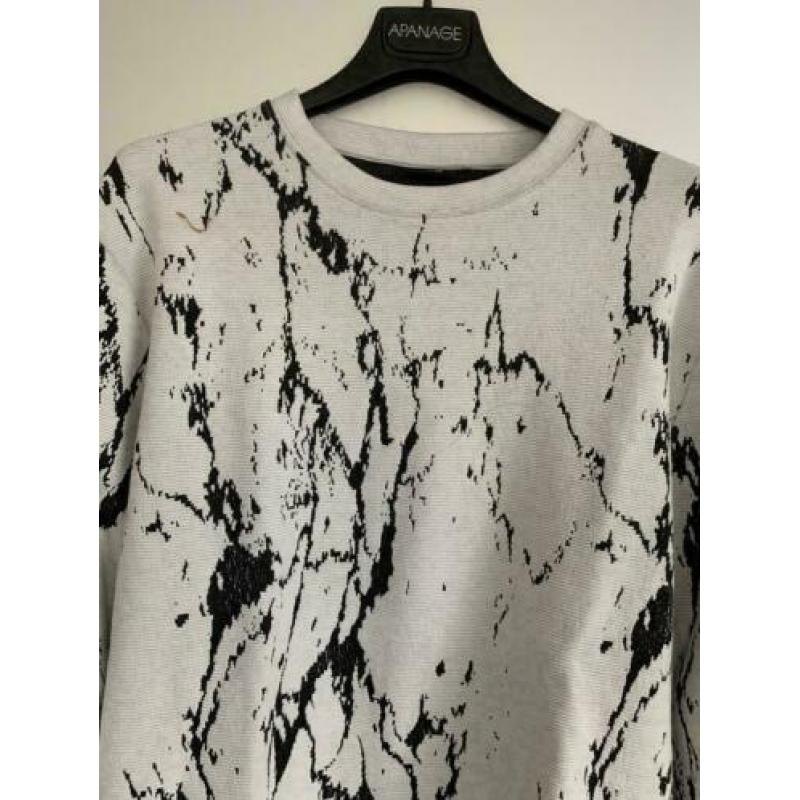 D1120 Nieuw: trui maat M=48/50 pullover pull zwart/wit