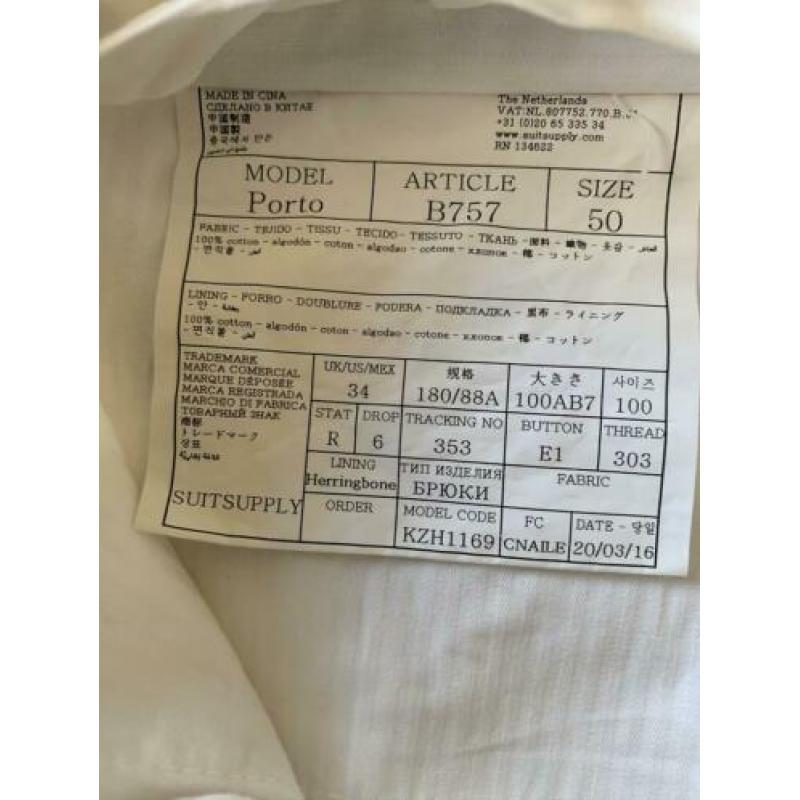 Suitseplay witte pantalon. Maat 50